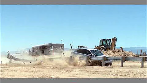 CRASH TESTING: MSKT  Guardrail End Terminal Test 3-34 with SMALL Car