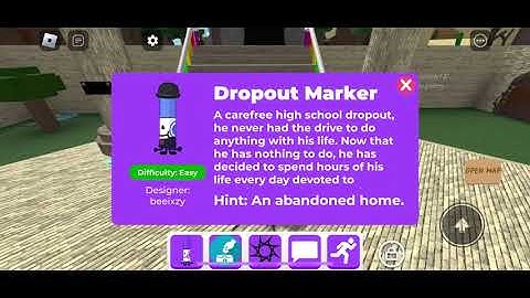How to find Dropout marker in find the markers in Roblox