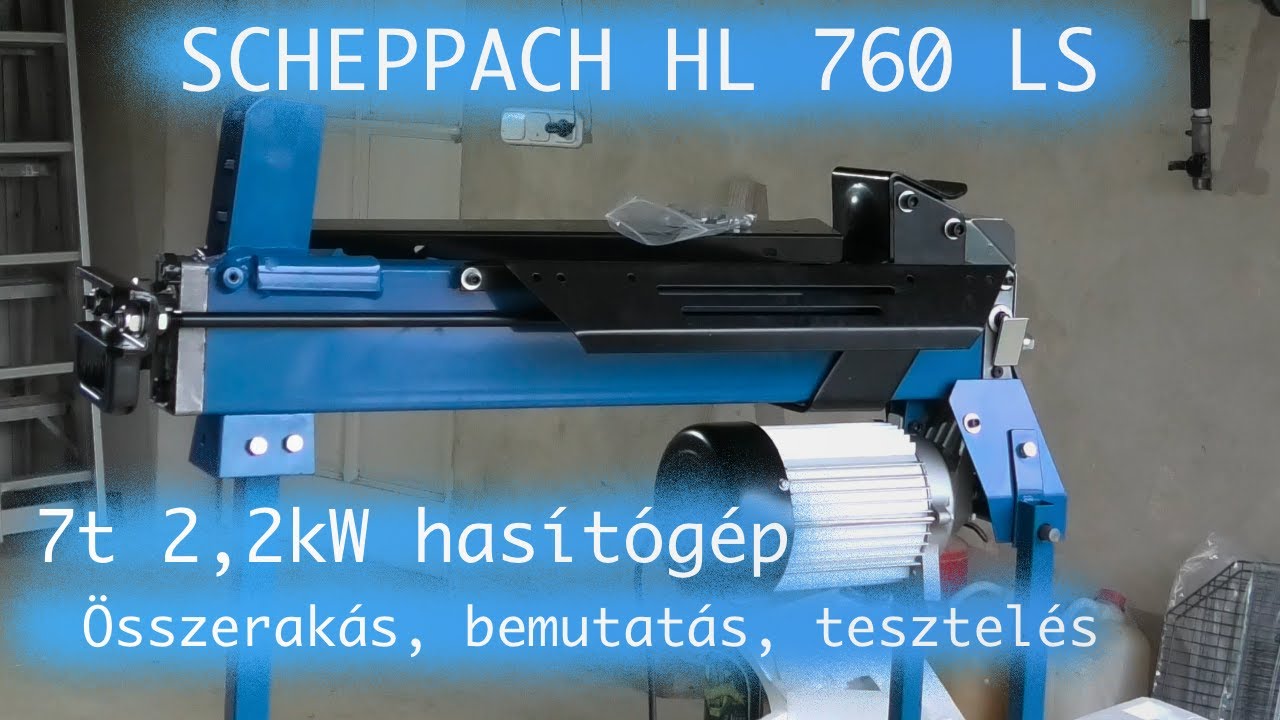 SCHEPPACH HL 760 LS hasítógép összerakás, tesztelés