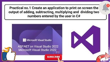 Adding, subtracting, multiplying and  dividing two numbers entered by the user in C# #AWP #AWD SEM5