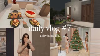 day in my life | christmas dinner + cooking + pregnancy etc | the sims 4 vlog