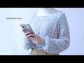 【かぎ針編み】でこぼこ模様編みセーターの編み方【100均毛糸】Crochet Sweater Tutorial