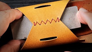 How I Sew a Tight Zigzag Stitch on Leather - Leathercraft