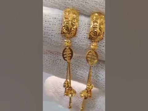 Gold Hoop Earrings Designs With Weight And Price | gold Baliyan New ...