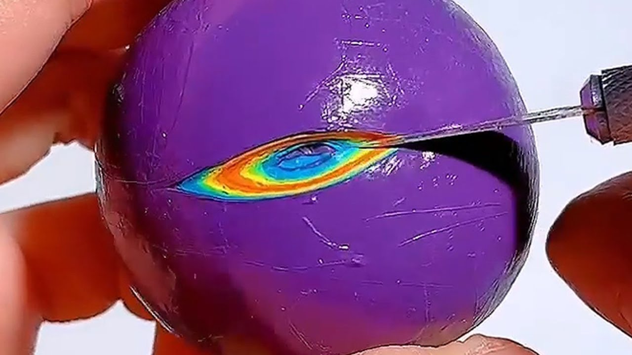 Diy Rainbow Ball Tape Rainbow Decompression Ball Making - Temu