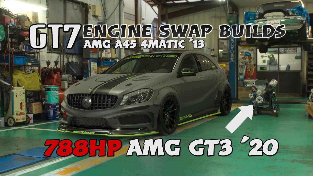 GT7 Builds: Mercedes AMG A45 4MATIC '13  with AMG GT3 '20 Engine Swap | Update 1.62