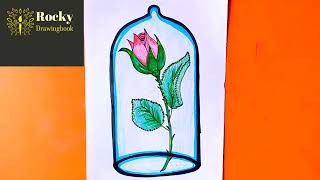 How to Draw a rose. Enchanted Rose - Beauty and the Beast // Draw in easy steps