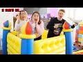 LAST TO LEAVE THE MINI BOUNCY HOUSE WINS $10,000 CHALLENGE!