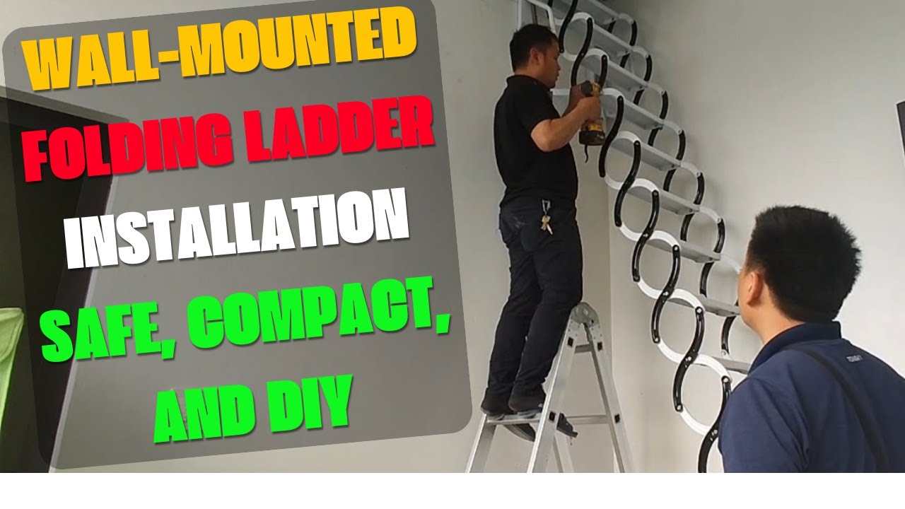 Wall-Mounted Folding Ladder Installation – Safe, Compact, and DIY