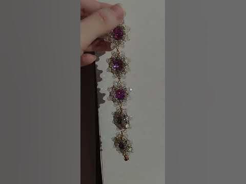 Браслет из стеклянных бусин - YouTube
