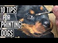 Oil painting: How to paint dogs step by step - 10 TIPS