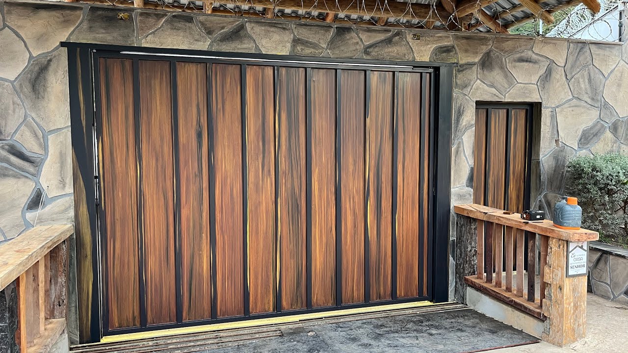 Efeito Madeira em Portão de Metal