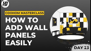 Coohom Interior Design Masterclass — Day 23 : Learn How to Add Wall Panels Easily