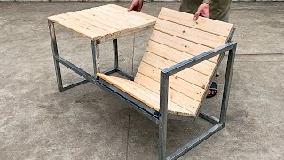 DIY - Craftsman's Ideas/2 in 1 Outdoor Furniture Project You Should See/Metal Smart Folding Tool ! by H.Ironworkers 11,249 views 2 months ago 16 minutes