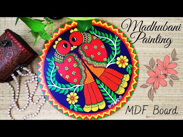 MDF board Painting  Canvas art painting acrylic, Circular canvas