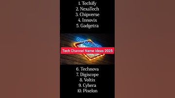 Tech Channel Name Ideas 2025 #shorts #nameideas #uniquenames #youtubeshorts