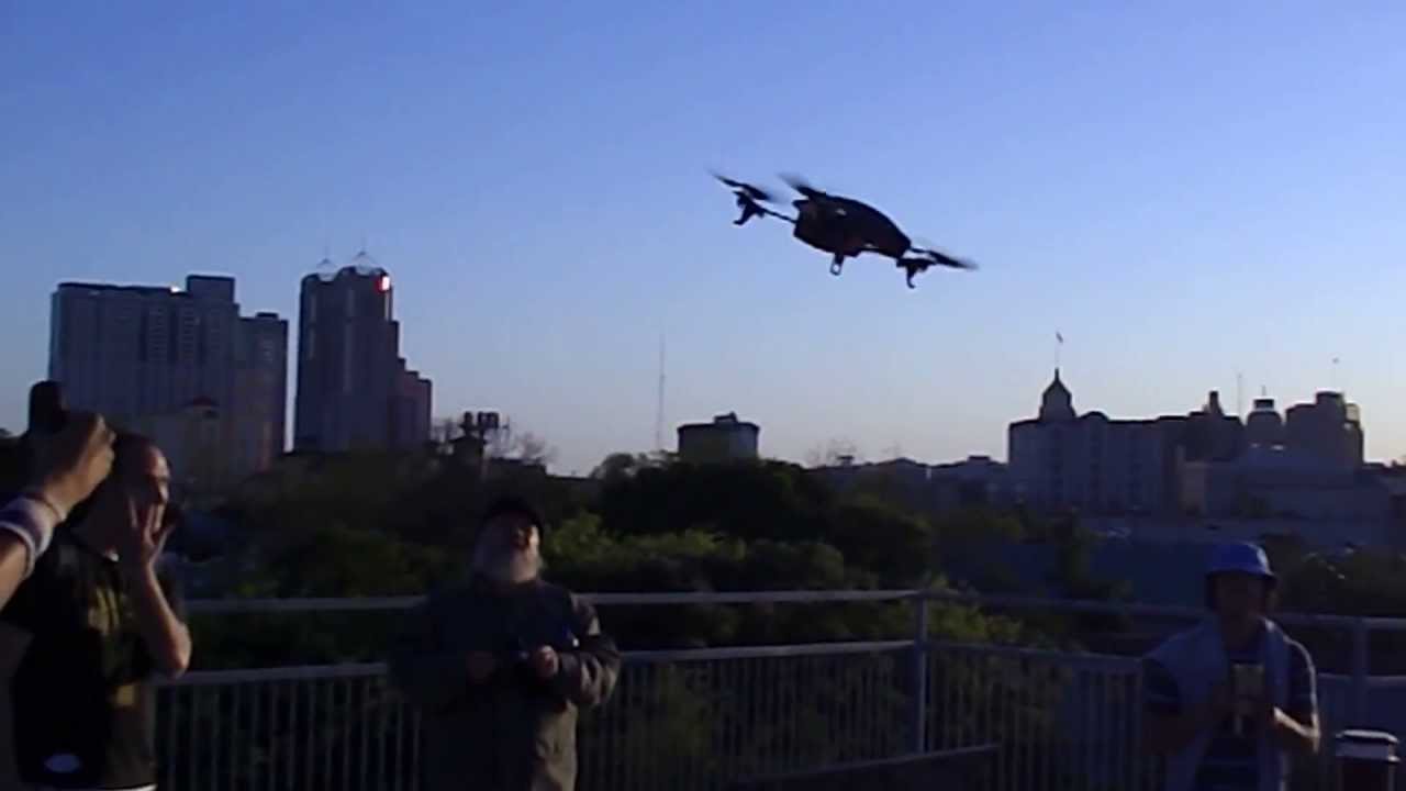 AR Drone 4 Blade Propeller Concept 1st trial YouTube