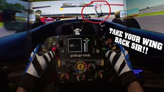 Wing Collision in Silverstone RFactor 2 incredible damage system