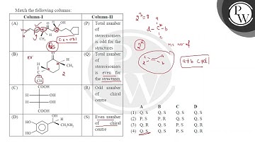 Match the following columns: \begin{tabular}{|c|c|c|c|} \hline \multicolumn{2}{|r|}{ Column-I } ....