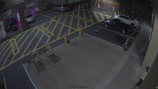 Video of Kristina Ward and unknown male walking through parking lot