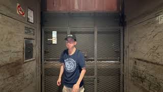 Old Otis Manually Controlled Traction Freight Elevator at Wake County ABC in Downtown Raleigh, NC.