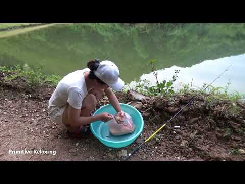 Best Hook Fishing | Fishing Girl | Amazing Girl Fishing With Hook Traditional - Catch Fish