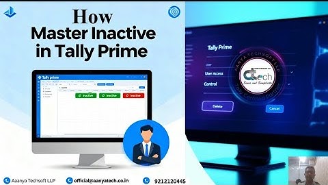 How Master Inactive in Tally Prime call 📞 9811393975,9212120445