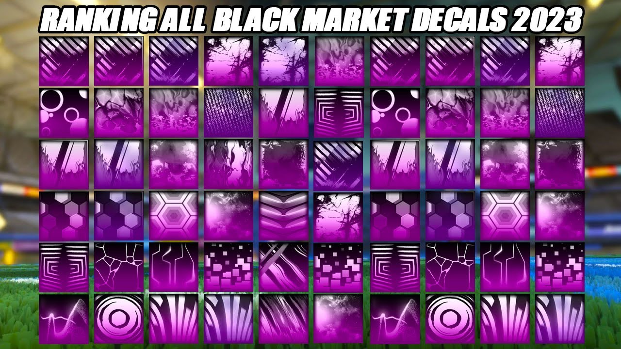Ranking All Black Market Decals In Rocket League 2023 YouTube