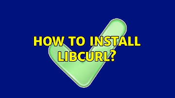 How to install libcurl?