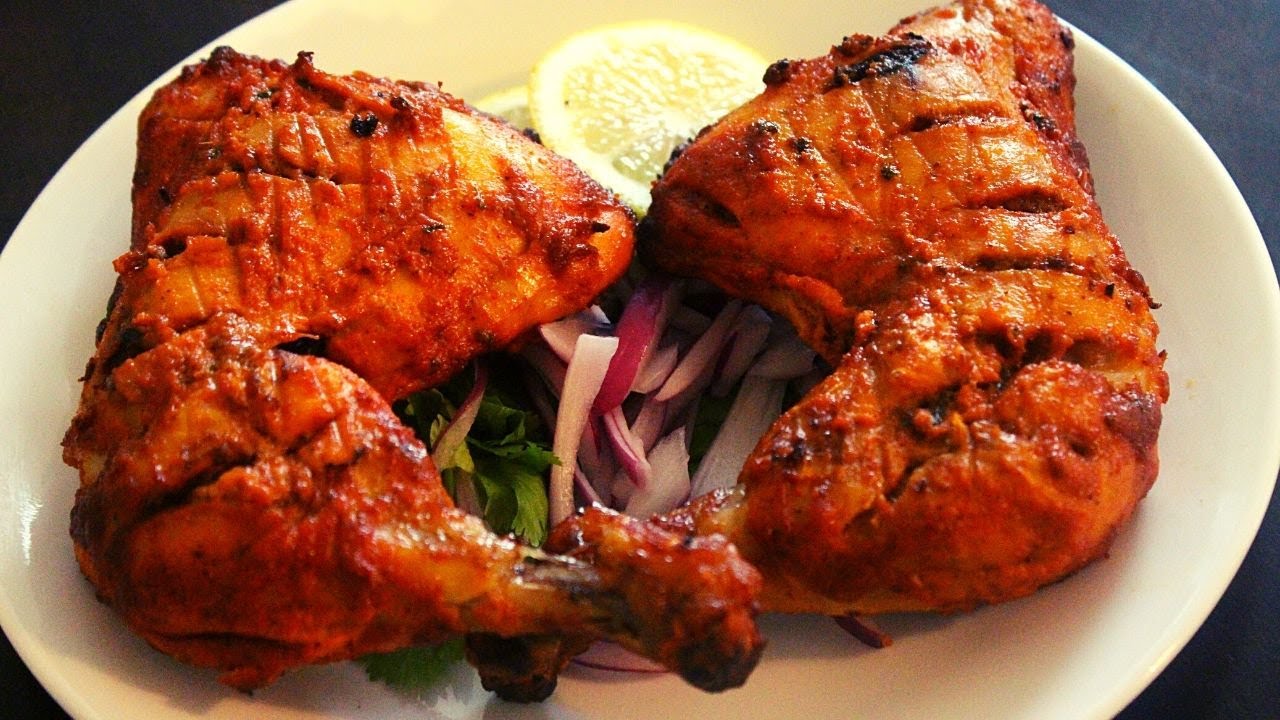 tandoori chicken restaurant style- how to make tandoori chicken- grilled chicken recipe | Yummy Indian Kitchen
