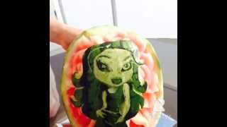 Excellent watermelon carving Bratz Barbie  Elmanen Decor