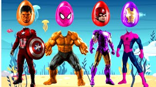 wrong heads top superheroes : spiderman - hulk - dance, puzzle, game, dancing Hulk \& Spiderman Team