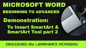 How to Insert SmartArt & SmartArt Tool in MS Word 2016/2019/365 part 2 in Hindi | Insert Tab in Word