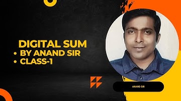 Digital sum by Anand sir class-1