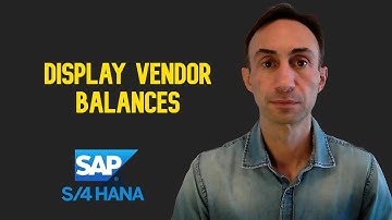 How to Display Vendor Balances with a Fiori App and a T-code: SAP S4 HANA