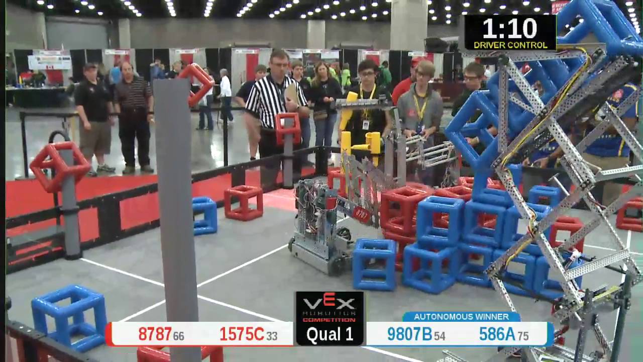 2015 VRC Tech Q1 - 8787 1575C vs 9807B 586A - 45 to 63 - VEX Worlds 2015 - Technology Division