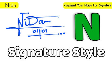 ✔️ Nida Name Signature Style Request Done