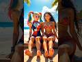 Harley Quinn x Moana: Beach Crossover You Didn't Know You Needed! #harleyquinn #fusion #fyp  #disney