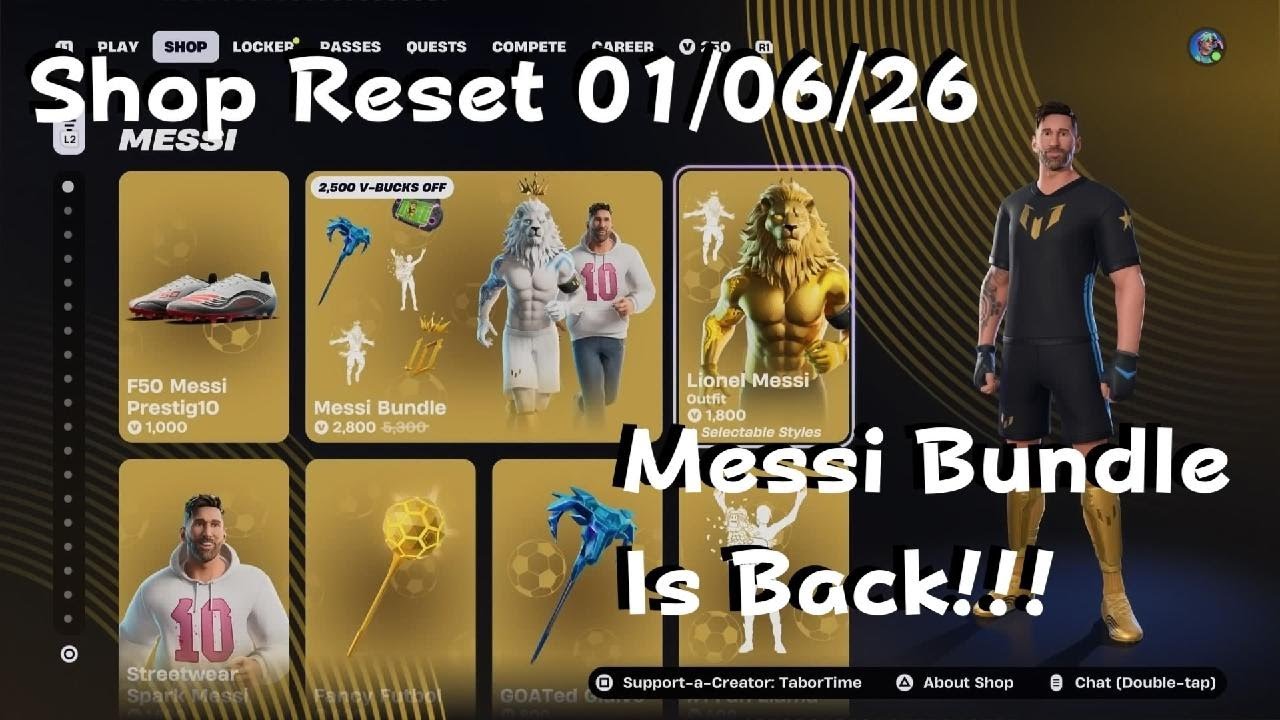 Messi Bundle Is Back In The Fortnite Shop!