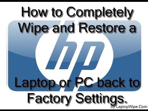 HP Laptop/Computer - How To Wipe and Restore Hard Drive to Factory Default hqdefault