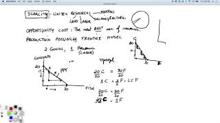 PPF, Comparative advantage model