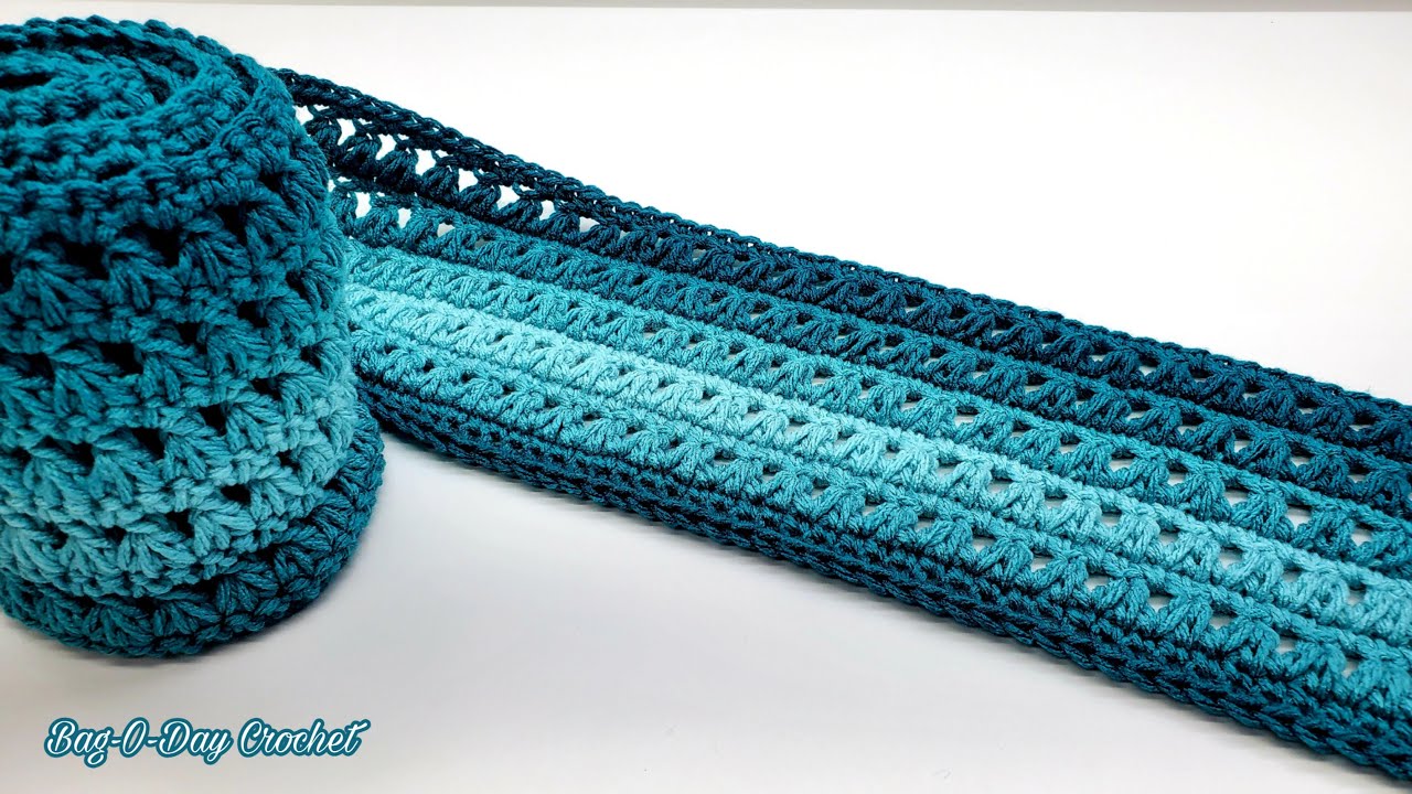 Bag o day crochet scarf