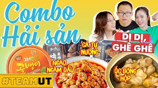 Team UT - Combo Hải Sản dị dị, ghê ghê : Ốc đóng hộp, Ngao ngâm dầu, cá tự nướng ….