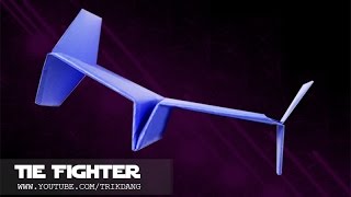 Papierflieger selbst basteln. Papierflugzeug falten - Beste Origami Flugzeug | Tie Fighter