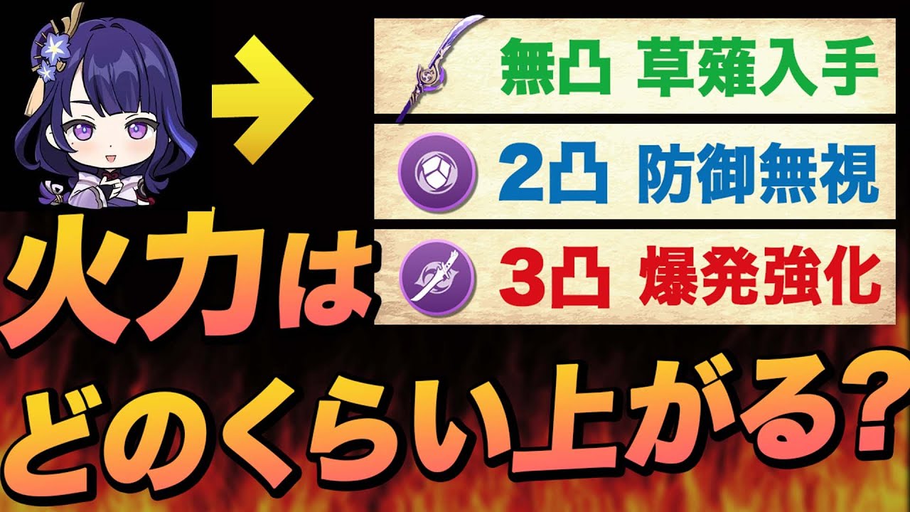原神 雷電将軍の元素爆発火力を上げるならキャラ凸か草薙入手か 漁獲から乗り換える時 雷電ナショナル時での火力上昇を計算 Genshin Impact げんしん Youtube 原神 雷電将軍の元素爆発火力を上げるならキャラ凸か草薙入手か 漁獲から乗り換える時 雷電ナショナル時での火力上昇を計算 Genshin Impact げんしん Youtube