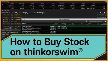 How to Buy Stock on thinkorswim® desktop
