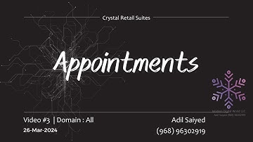 Video 3 -  Guide to Appointment Management with Crystal Retail Suite