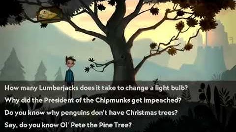 Broken Age Act 2 Shay Making the Tree Laugh (Joke Option 1) Walkthrough Part 4 (Double Fine)