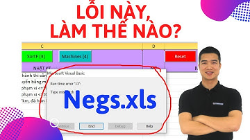 Lỗi Negs.xls trong excel và cách khắc phục
