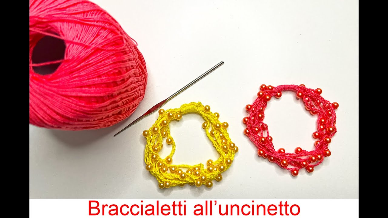 Braccialetti numero 10 all'uncinetto